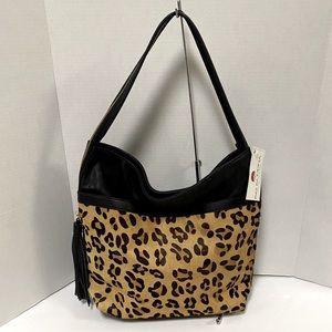 NWT‼️Big Buddha “Jasmine” Leopard Hobo Bag
